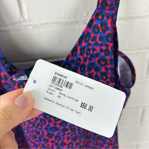NWT Evereve David Lerner Leopard Double Strap Cami Top Size XS - Picture 7 of 9